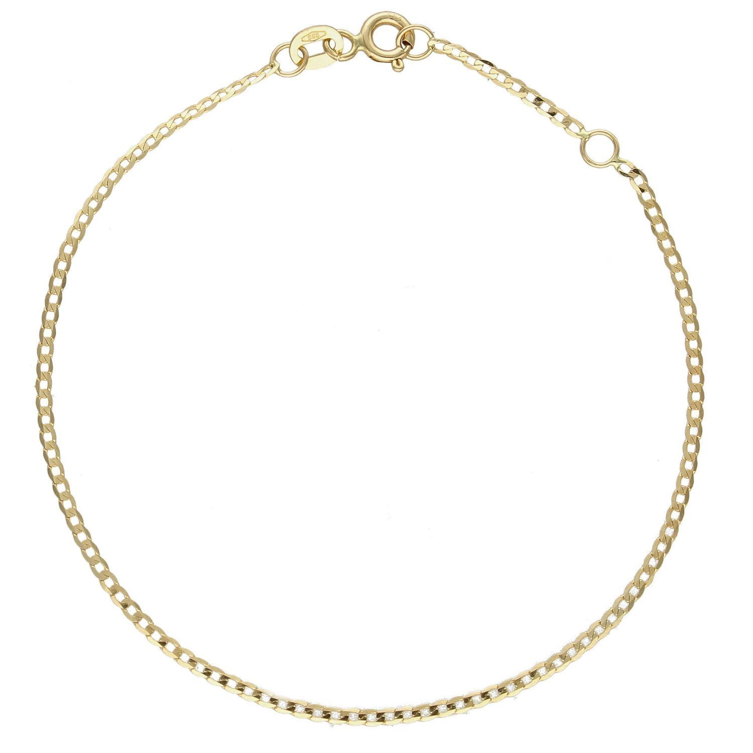 Złota bransoletka delikatna pancerka DIA-BRA-12652PAVE-040-585 1,5mm Bransoletka w takiej formie to ciekawy model bransoletki, który z pewnością zachwyci kobiety eleganckie, pełne klasy. Złota bransoleta o tradycyjnym.jpg